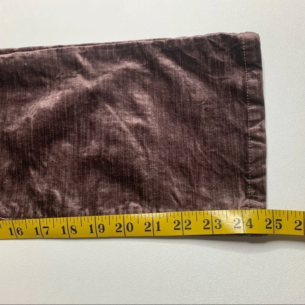 Free People velvet crop pants taupe brown shiny